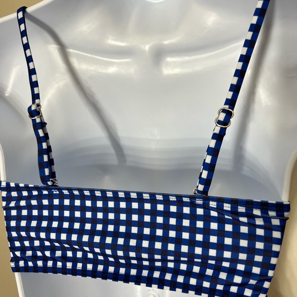Blue Gingham Push Up High Waist Bikini Set - Picture 7 of 9